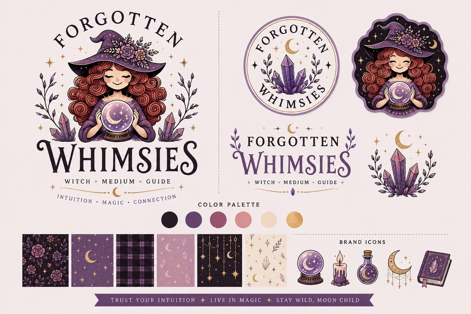 Forgotten Whimsies brand identity
