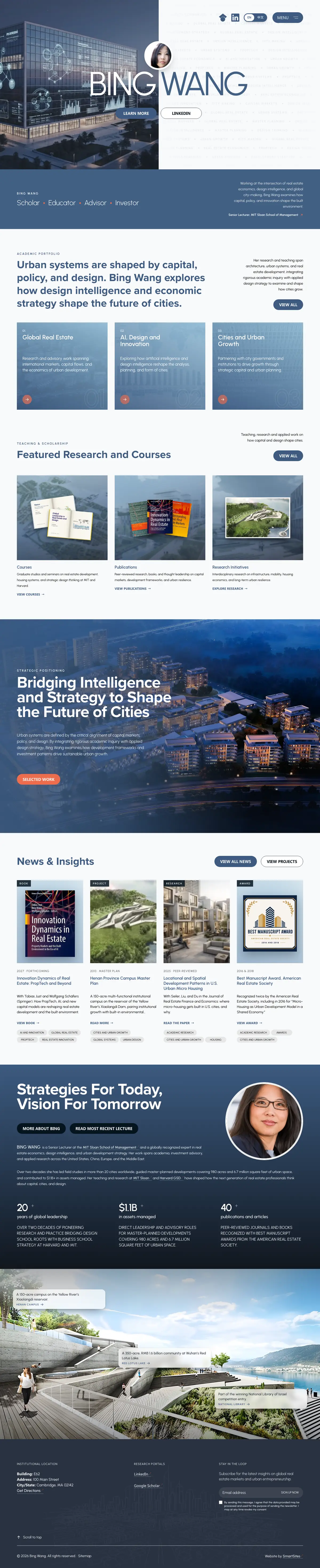 Bing Wang homepage, full length